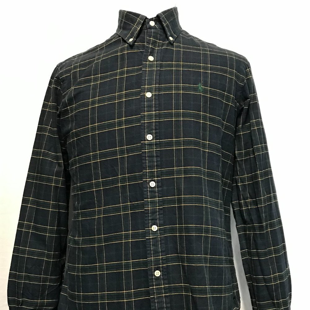 Ralph Lauren Mens Custom Fit Long Sleeve Button Down Shirt Plaid Size M # Rn 413